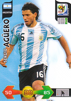 Sergio Aguero Argentina Panini 2010 World Cup #16